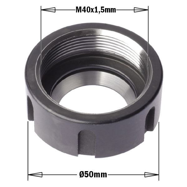 CMT 992.183.01 Clamping Nut for Chucks with ER32 Collet, Right-Hand Rotation