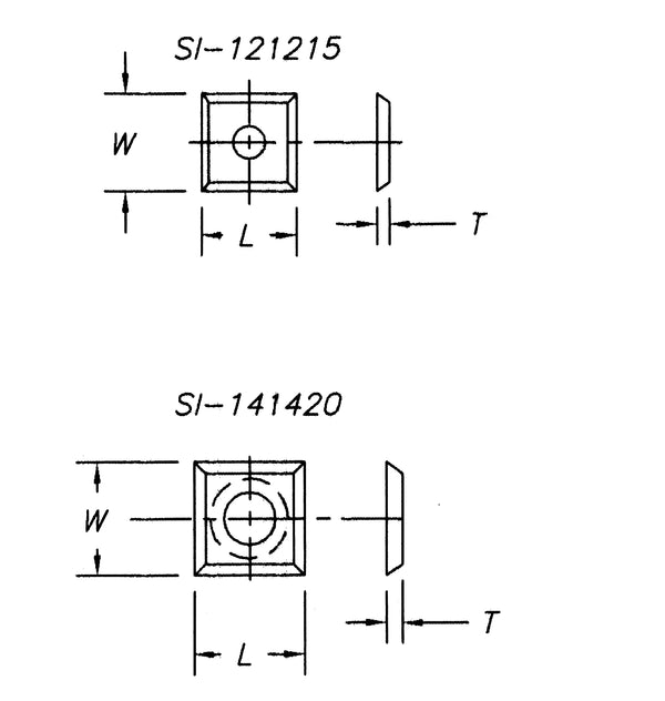 SI-1958015 - Insert 19.5 x 8.0 x 1.5,  4 sided ,1 hole (pk 10 )