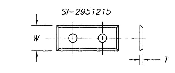 SI-287015 - Insert 28 x 7.0 x 1.5,  4 sided with 2 hole