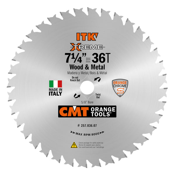 CMT 257.036.07 ITK Xtreme Wood & Metal Blade 7-1/4 in.