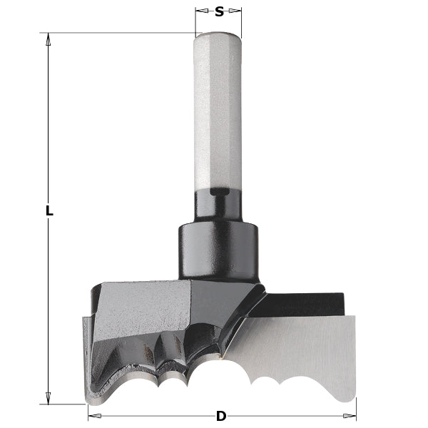 CMT 531.541 Rosette Cutter, 2-1/8-Inch Diameter x 2-57/4-Inch Length, 3/8-Inch Shank