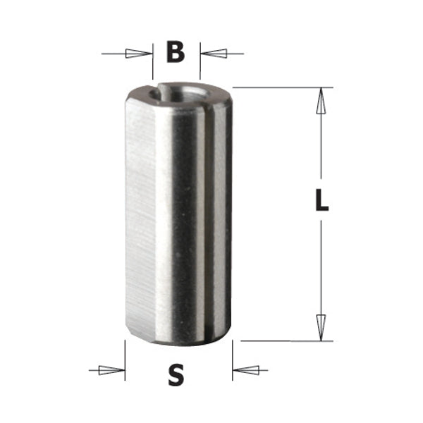CMT 365.020.00 Bushing for twist drills, 2mm (5/64-inch) Diameter, 10mm Shank