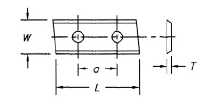 SI-501215AL - Insert 50 x 12 x 1.5,  Double  Angle, left, 26 CTC