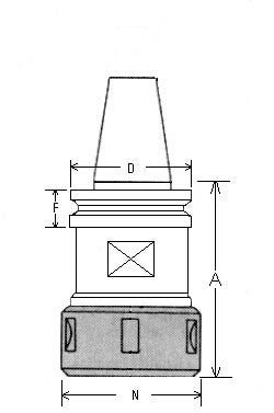 SE06111 - BT30 x ER 25 - 135mm  with nut.