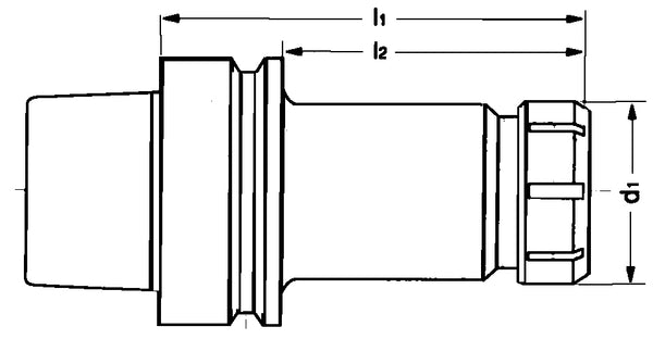 SE8605003 - HSK 63E x ER40-120 Toolholder 63mm Flange Dia