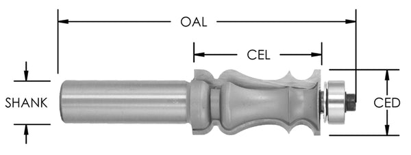 SE5508 - C/T P FRAME 3/4 CD X 1  CL X 1/4 SK X 2-11/16