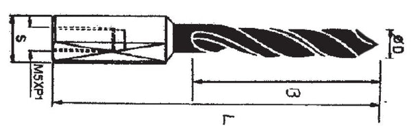 SCVP5808LH - S/C V-Point Bit, With Steel Shank. 8mm Dia