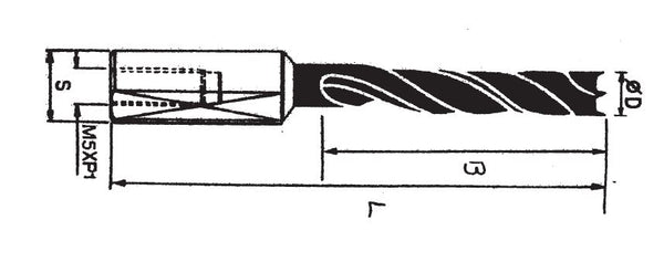 SCBP7010RH - S/C Brad Point Bit, With Steel Shank, 10mm