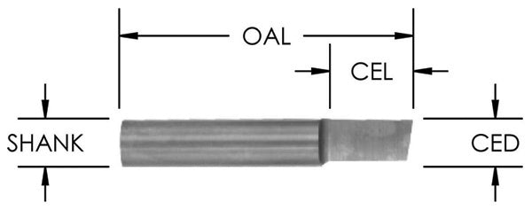 SCRS250 - SC RIP & SLOTTING BIT 1/4 CD x 3/8 CL x 1/4 SHK