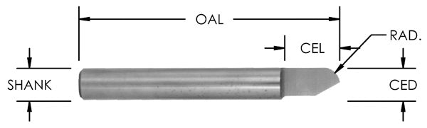 SCRV273 - SC 1/8 RAD ROUND BOTTOM VEIN  1 FL