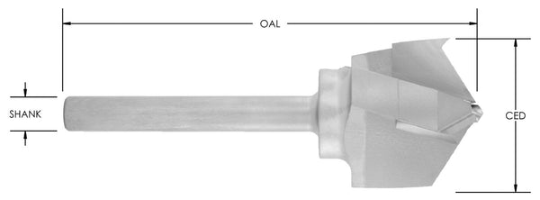 SDK510-750 - 3 WING Drill X 2 1/8 CD X 3/4 SHK X 5 3/4, W/ Flat