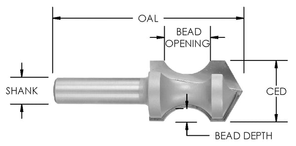 SE1440B - C/T Plunge Hand Grip Bit 7/8