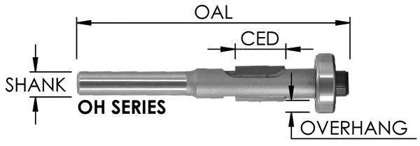 SE2468 - C/T Overhang Bit 1/16 O hang x 3/8  CD x 1/4