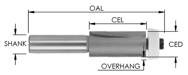 SE2945 - C/T SS Overhang Bowl Bit x 1/2