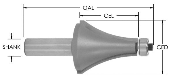 SE3550 - QUEEN ANNE MOLD BIT 7/8