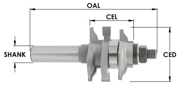 SE6007 - Ogee Double Stile and Rail Bit. 3/8