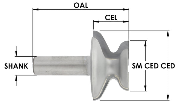SE6016 - C/T European Door Edge Bit x 1 3/4