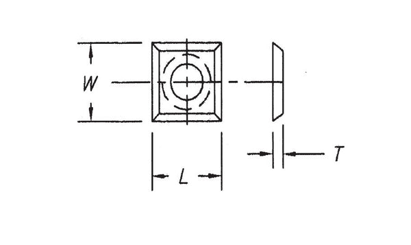 SI-151525 - Insert 15 x 15 x 2.5  ( 10 pc per pack)