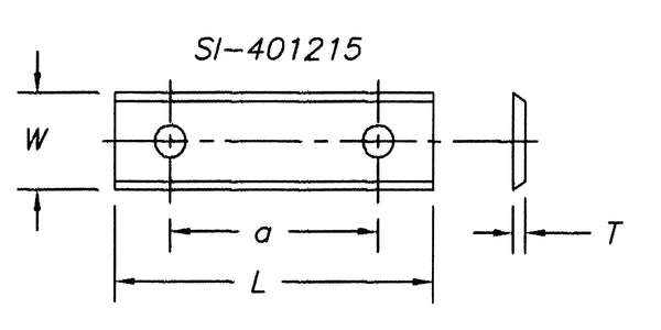 SI-1201322 - Insert 120 x 13 x 2.2 x 60 CTC hole pattern