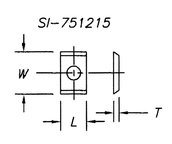 SI-151215 - Insert 15 x 12 x 1.5  ( 10 pc per pack)