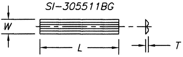 SI-205511BG - Insert 20 x 5.5 x 1.1 Back Groove ( 10 per box)