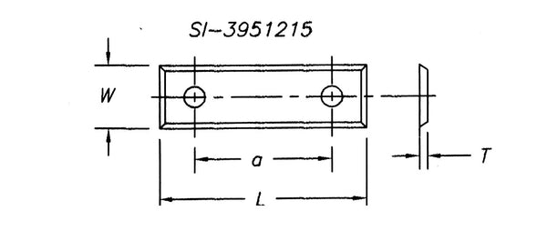 SI-4951015 - Insert 49.5 x 10 x 1.5  4 Sided for Plunge (10 per