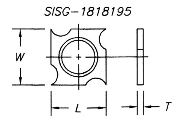 SISG-141420-2 - Spur/Grooving Knife,14x14x2.0 with 2mm Rad (10 Pc)