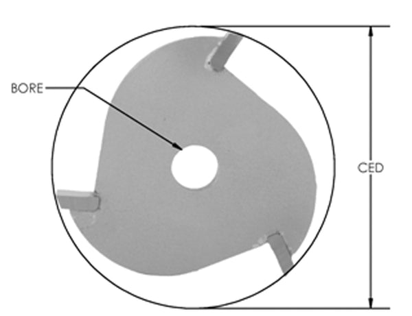 SL281-3 - Slot Cut  9/32  K X 1 7/8 CD X 5 /16 B x 3 Wing