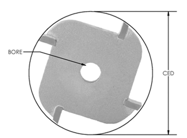 SL125-4 - Slot Cut  1/8 K X 1 7/8 CD X 5 /16 B x 4 wing