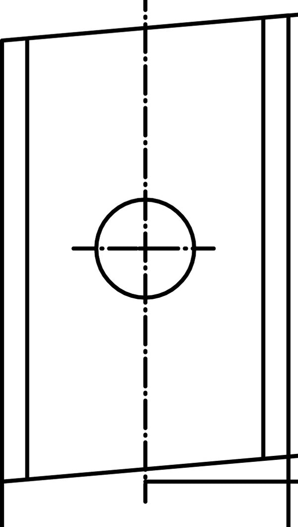 SI-201215AL - Insert 20 x 12 x 1.5  Angle left, 1 hole ( 10 per