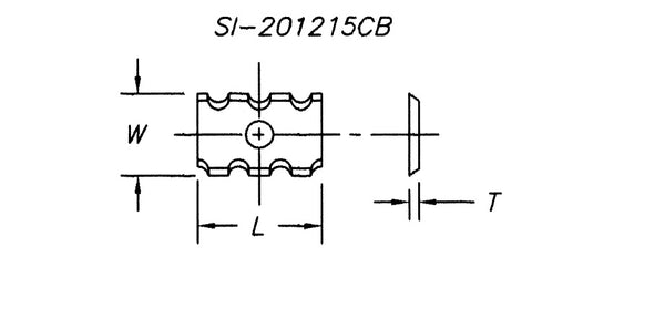 SI-501215CB - Chipbreak Insert 50 x 12 x 1.5 2 Sided (10 per box
