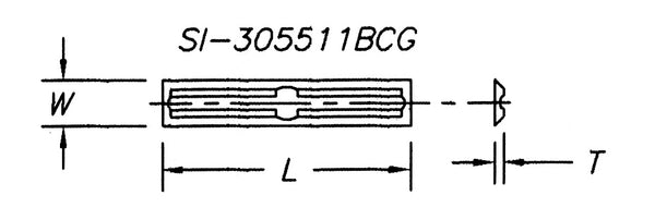 SI-305511BCG - Insert 30 x 5.5 x 1.1 Back & Crossgroove
